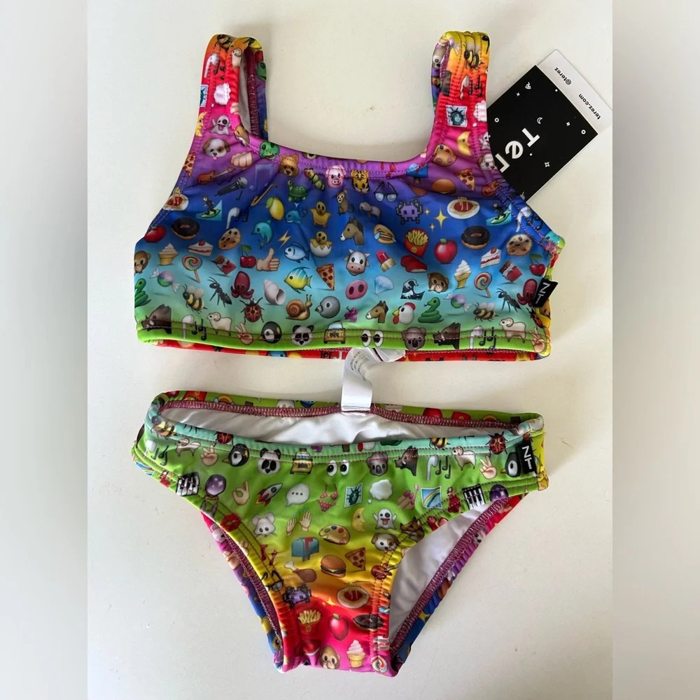 New Zara Terez emoji tankini size 2T girls
